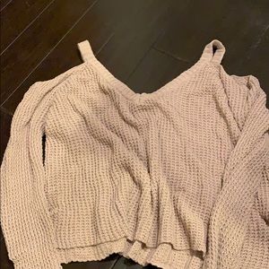 open shoulder sweater